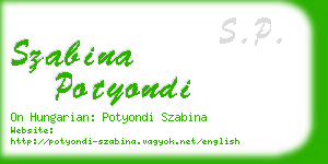 szabina potyondi business card